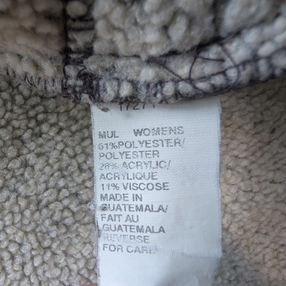 Vintage Woolrich Full Zip Fleece Sherpa Lined Jacket Sz M Granola Cabincore Eco - Picture 10 of 13